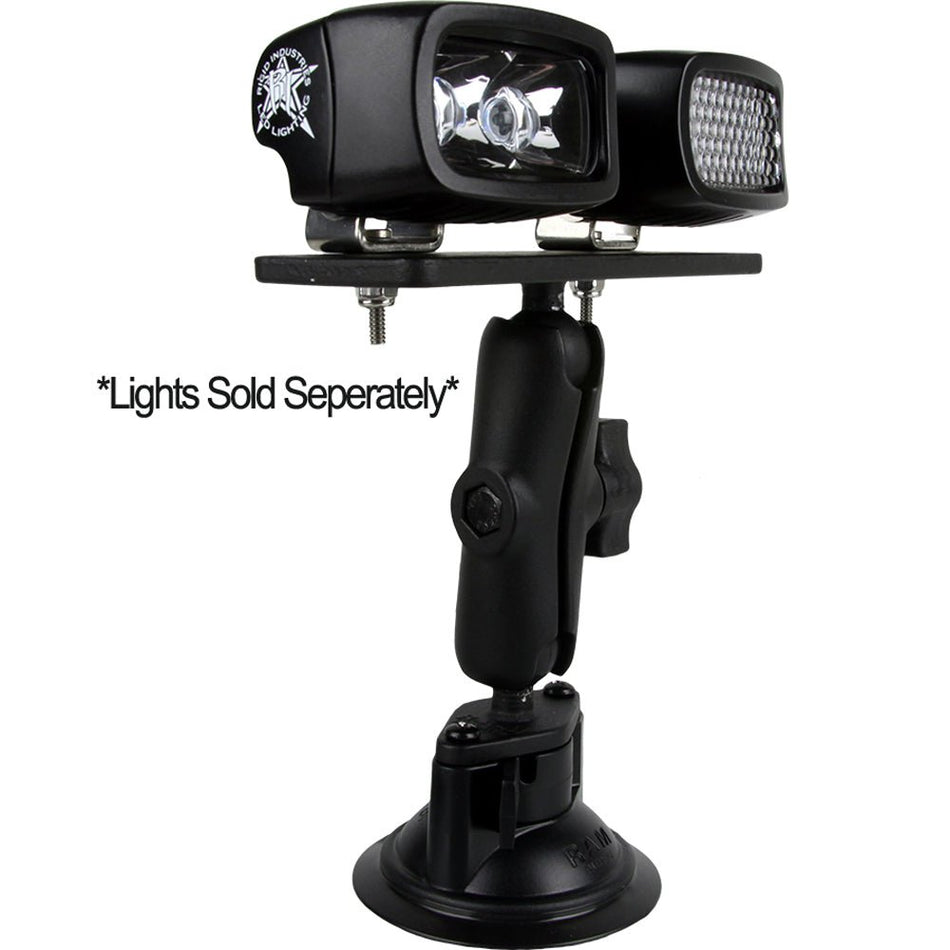 RIGID Industries RAM Suction 3.7" Arm - 6.25" x 2" Plate - Get Tight Gear