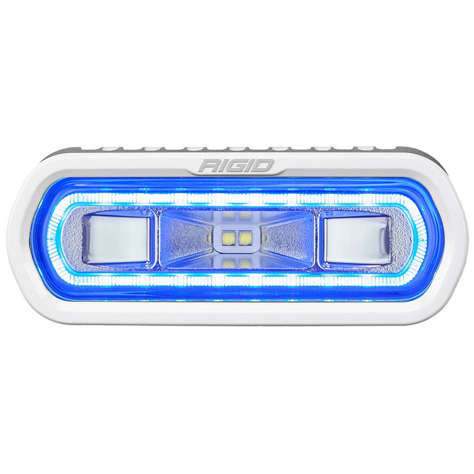 RIGID Industries SR - L Series Marine Spreader Light - White Surface Mount - White Light w/Blue Halo - Get Tight Gear