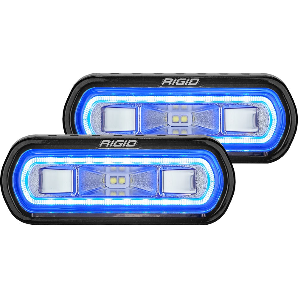 RIGID Industries SR - L Series Surface Mount Spreader Light - Black Housing - Blue Halo - Get Tight Gear