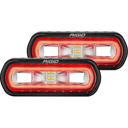 RIGID Industries SR - L Series Surface Mount Spreader Light - Black Housing - Red Halo - Get Tight Gear