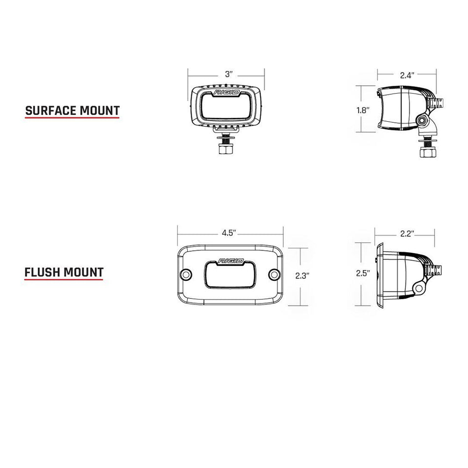 RIGID Industries SR - M Series PRO Diffused Backup Kit - Black - Get Tight Gear