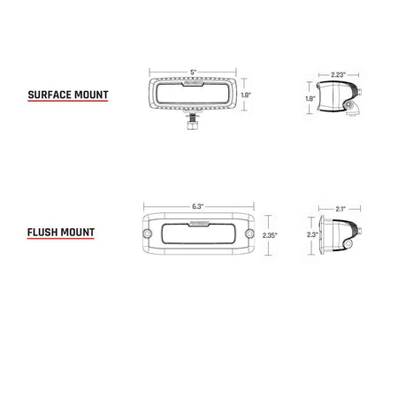 RIGID Industries SR - Q PRO Back Up Light Kit - Surface Mount Diffused - Pair - Black - Get Tight Gear