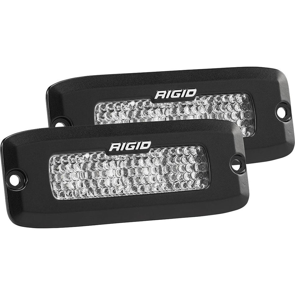 RIGID Industries SR - Q Series PRO Spot Diffused LED - Flush Mount - Pair - Black - Get Tight Gear