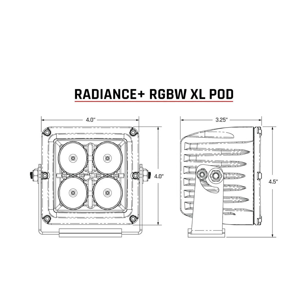 RIGID Industries XL Radiance + Light Pod - RGBW - Pair - Get Tight Gear
