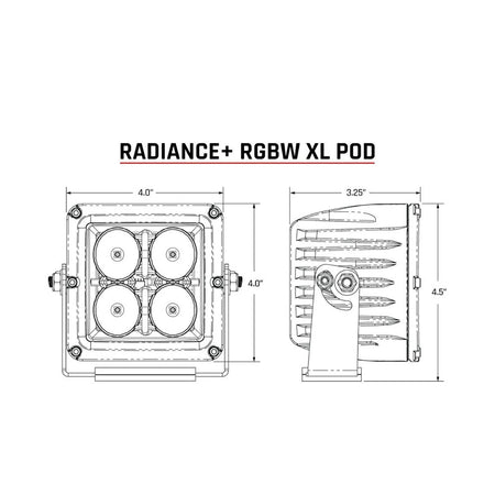 RIGID Industries XL Radiance + Light Pod - RGBW - Pair - Get Tight Gear