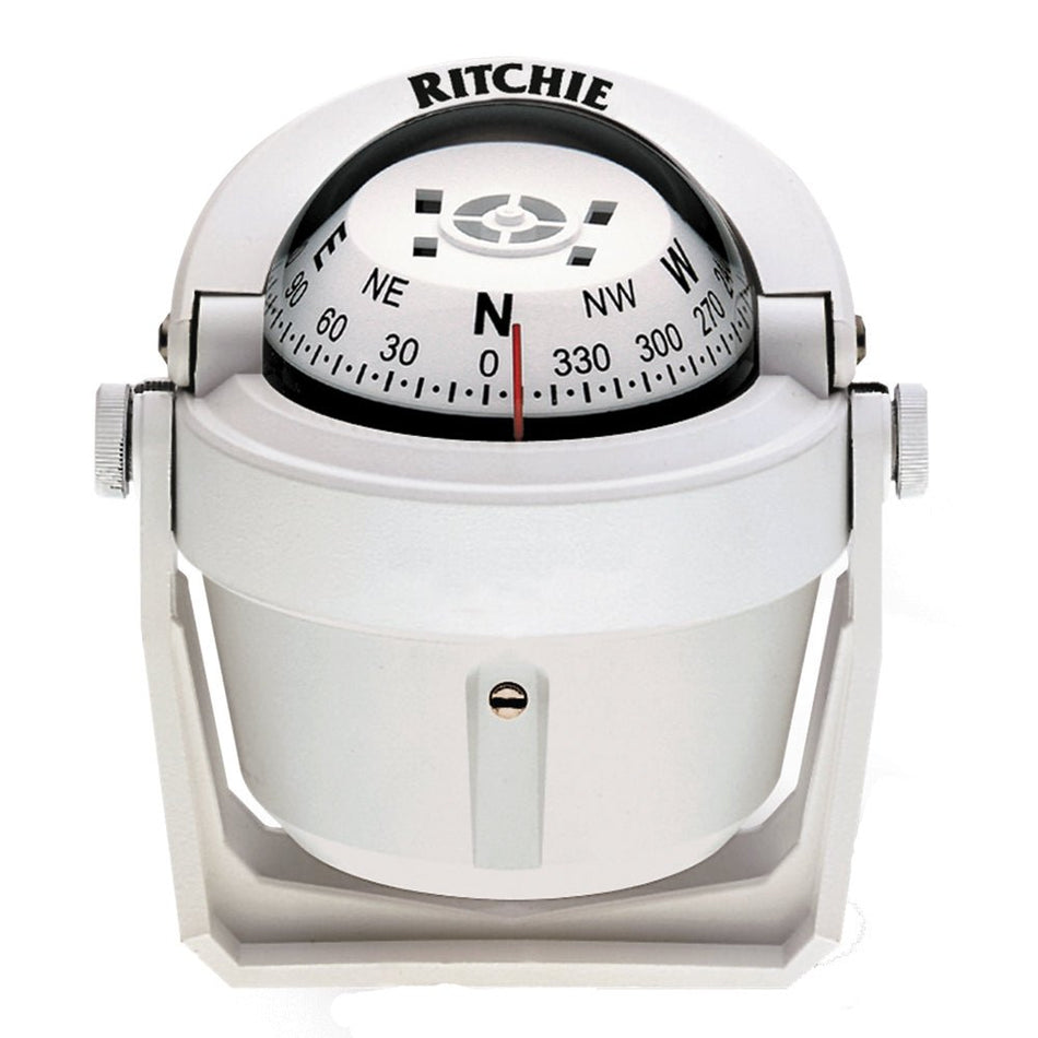Ritchie B - 51W Explorer Compass - Bracket Mount - White - Get Tight Gear