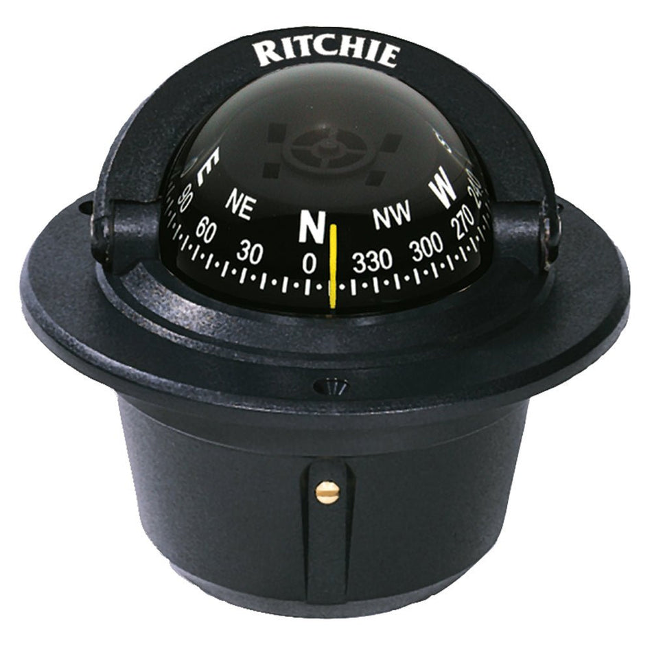 Ritchie F - 50 Explorer Compass - Flush Mount - Black - Get Tight Gear