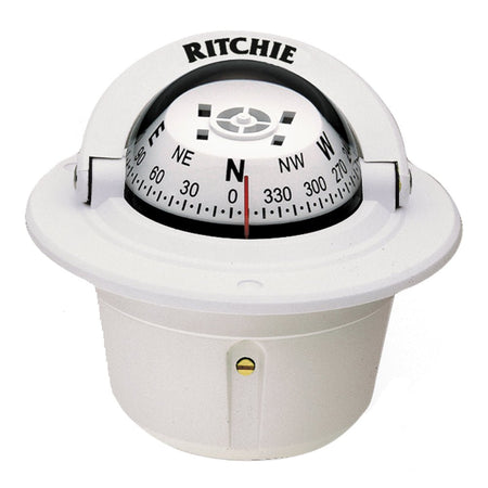 Ritchie F - 50W Explorer Compass - Flush Mount - White - Get Tight Gear