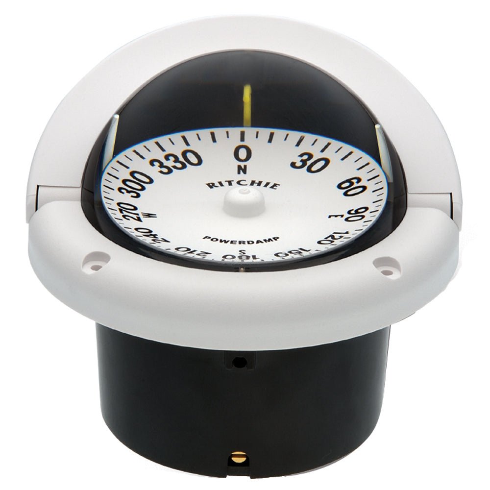 Ritchie HF - 742W Helmsman Compass - Flush Mount - White - Get Tight Gear