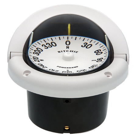 Ritchie HF - 742W Helmsman Compass - Flush Mount - White - Get Tight Gear