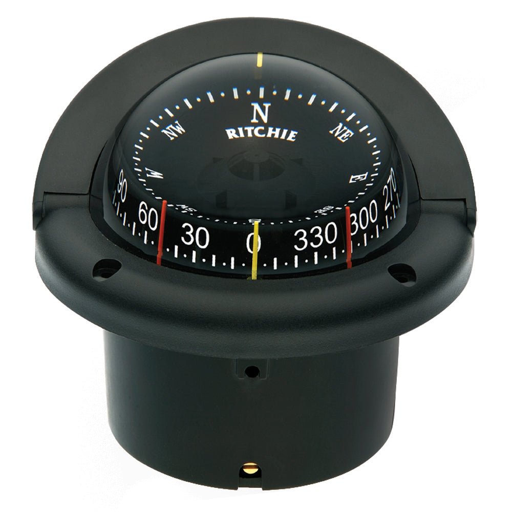 Ritchie HF - 743 Helmsman Combidial Compass - Flush Mount - Black - Get Tight Gear