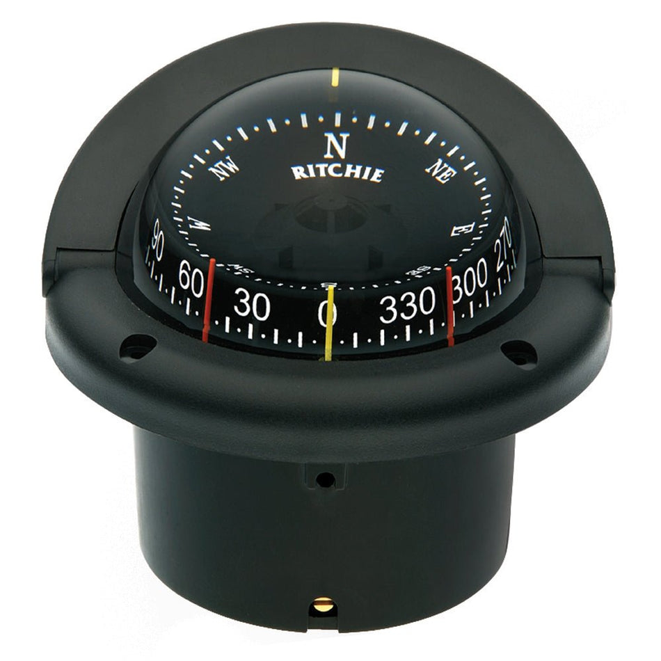 Ritchie HF - 743 Helmsman Combidial Compass - Flush Mount - Black - Get Tight Gear