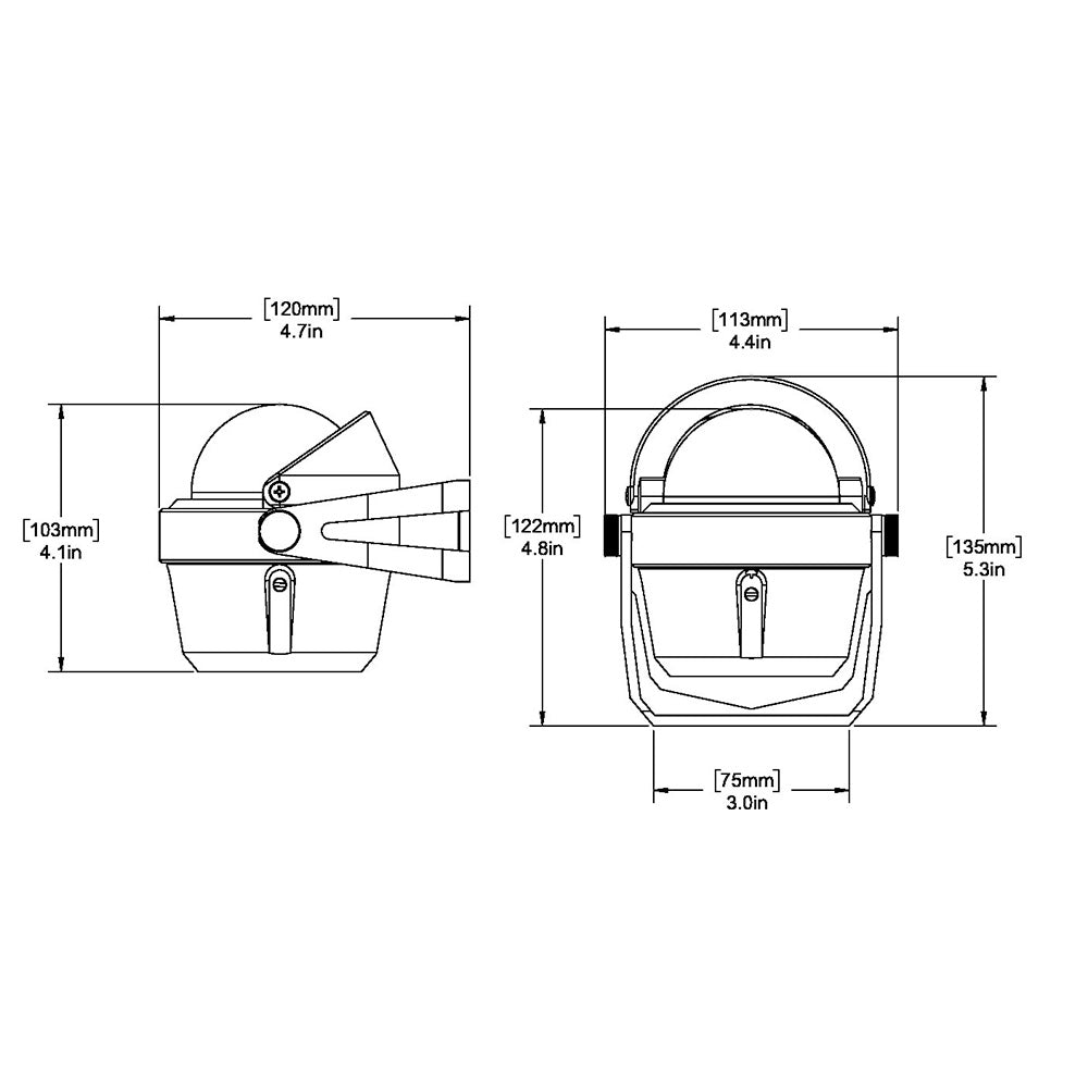 Ritchie RA - 91 RitchieAngler Compass - Bracket Mount - Gray - Get Tight Gear