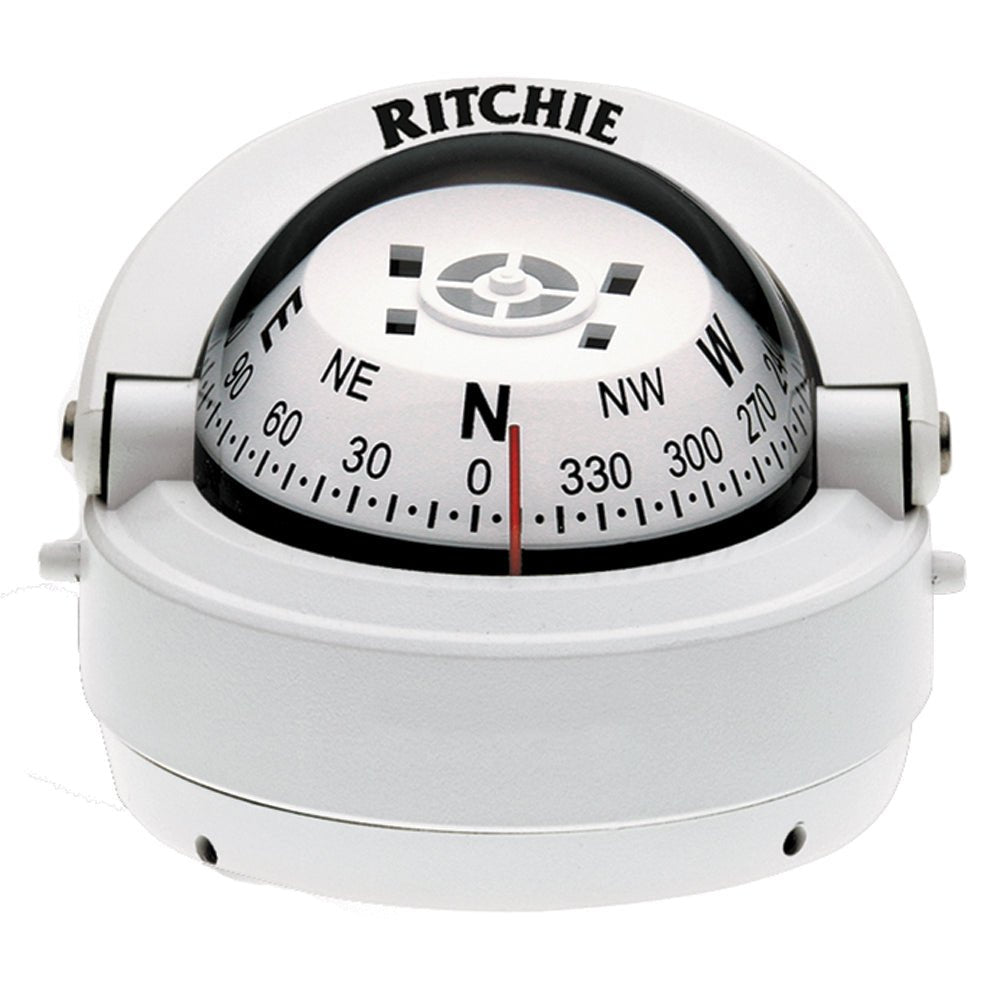 Ritchie S - 53W Explorer Compass - Surface Mount - White - Get Tight Gear