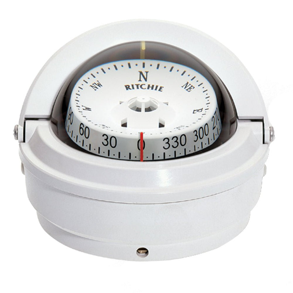 Ritchie S - 87W Voyager Compass - Surface Mount - White - Get Tight Gear
