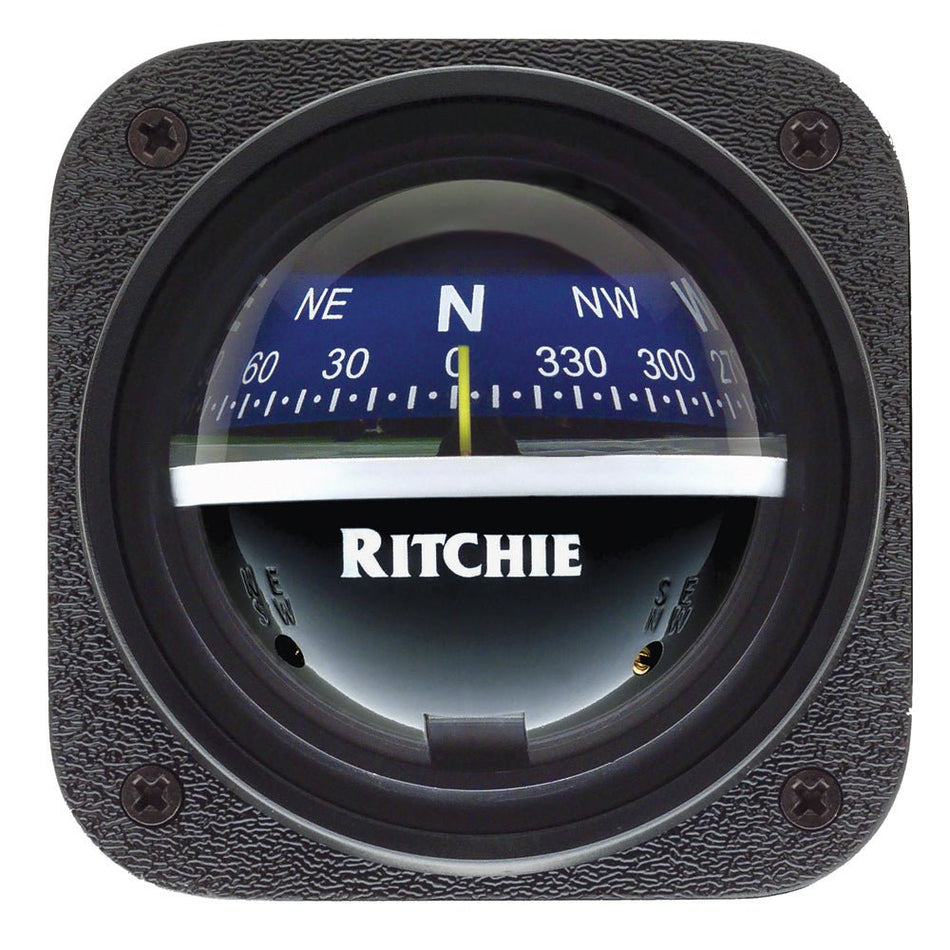 Ritchie V - 537B Explorer Compass - Bulkhead Mount - Blue Dial - Get Tight Gear