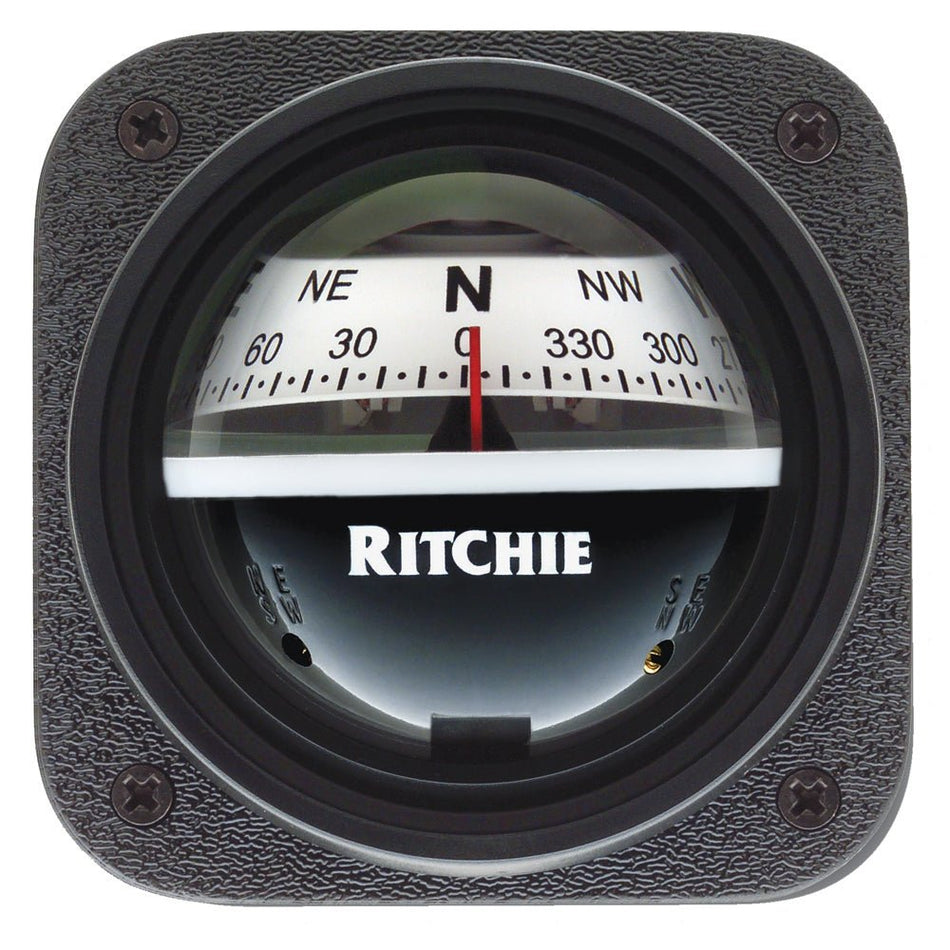 Ritchie V - 537W Explorer Compass - Bulkhead Mount - White Dial - Get Tight Gear