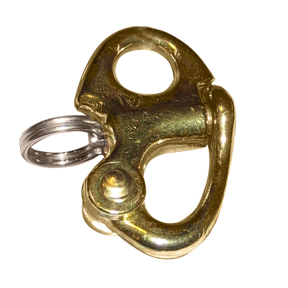 Ronstan Brass Snap Shackle - Fixed Bail - 41.5mm (1 - 5/8") Length - Get Tight Gear