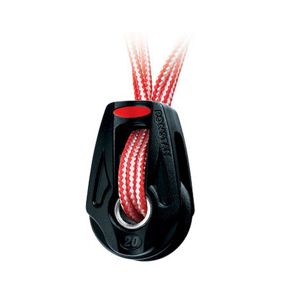 Ronstan Series 20 Ball Bearing Orbit Block - Single - Dyneema Lashing - Becket Option - Get Tight Gear