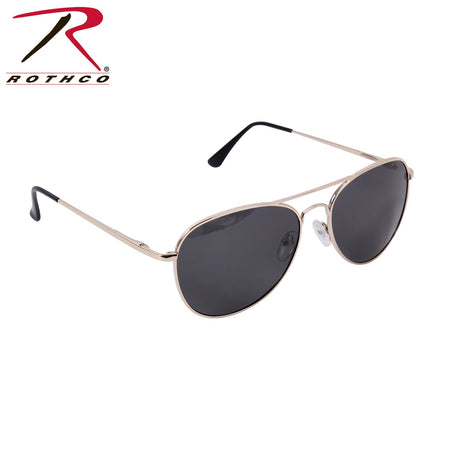 Rothco 58mm Polarized Sunglasses Gold / Smoke - Get Tight Gear
