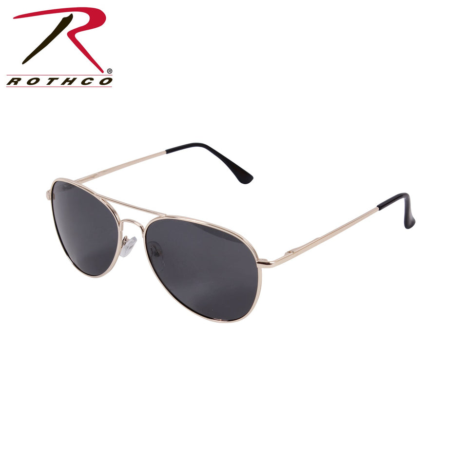 Rothco 58mm Polarized Sunglasses Gold / Smoke - Get Tight Gear