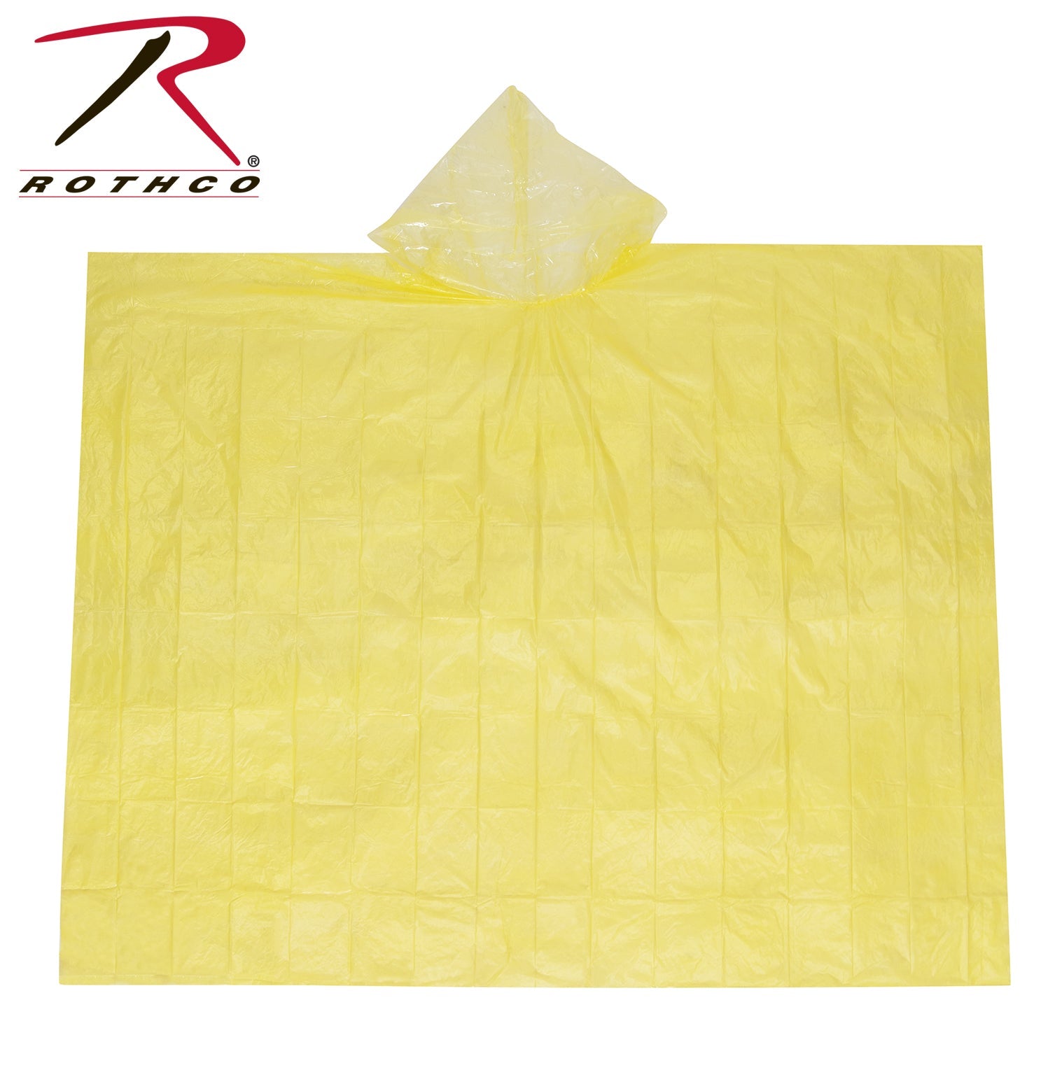 Rothco All Weather Emergency Poncho Yellow Size One Size - Get Tight Gear