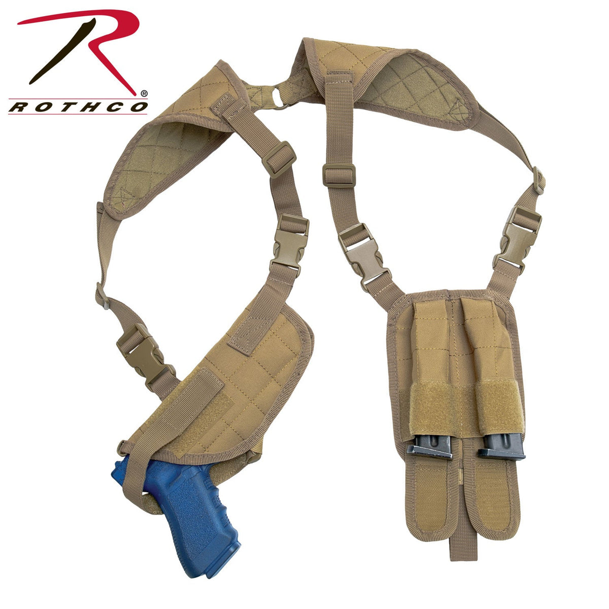 Rothco Ambidextrous Shoulder Holster Coyote Brown - Get Tight Gear