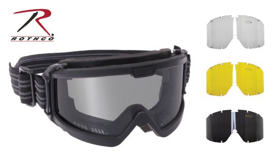 Rothco ANSI Ballistic OTG Goggle System Black Size One Size - Get Tight Gear