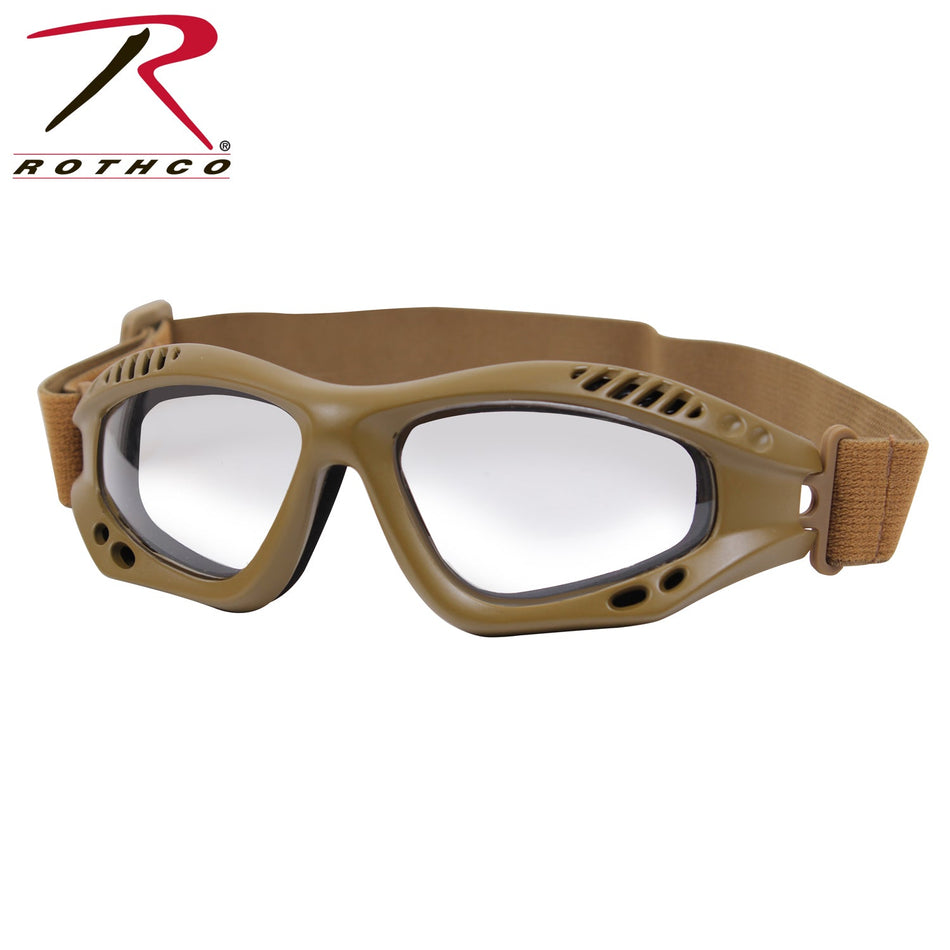Rothco ANSI Rated Tactical Goggles Coyote Brown / Clear - Get Tight Gear