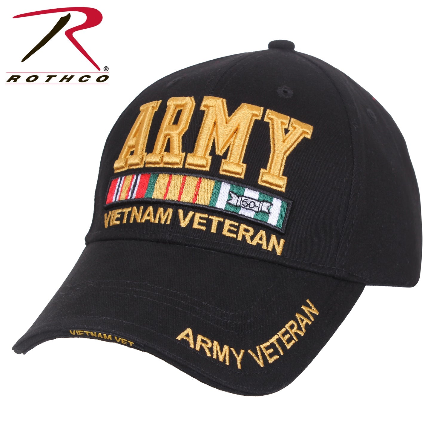Rothco Army Vietnam Vet Deluxe Low Pro Cap Black Size One Size - Get Tight Gear