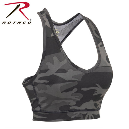 Rothco Camo Sports Bra Black Camo Size L - Get Tight Gear