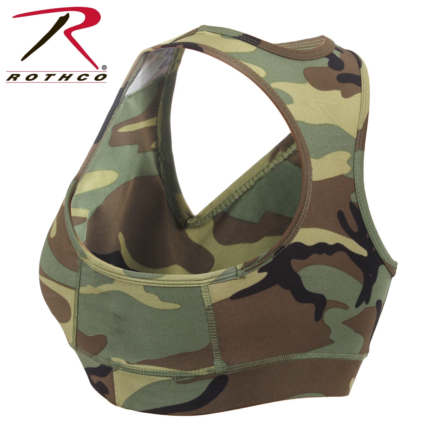 Rothco Camo Sports Bra Woodland Camo Size M - Get Tight Gear