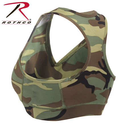 Rothco Camo Sports Bra Woodland Camo Size S - Get Tight Gear
