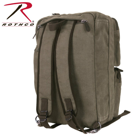 Rothco Canvas Briefcase Backpack Olive Drab Size One Size - Get Tight Gear