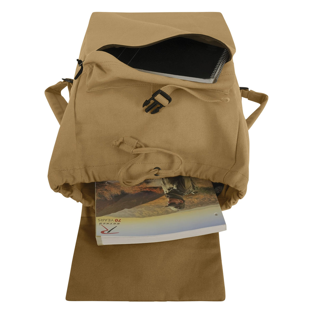 Rothco Canvas Daypack Coyote Brown - Get Tight Gear