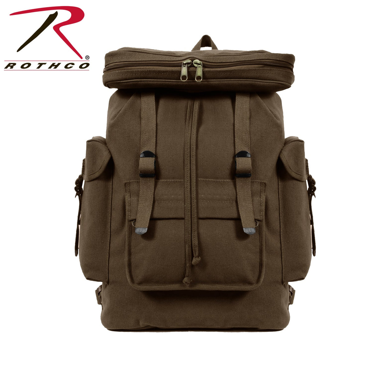 Rothco Canvas European Style Rucksack Earth Brown - Get Tight Gear