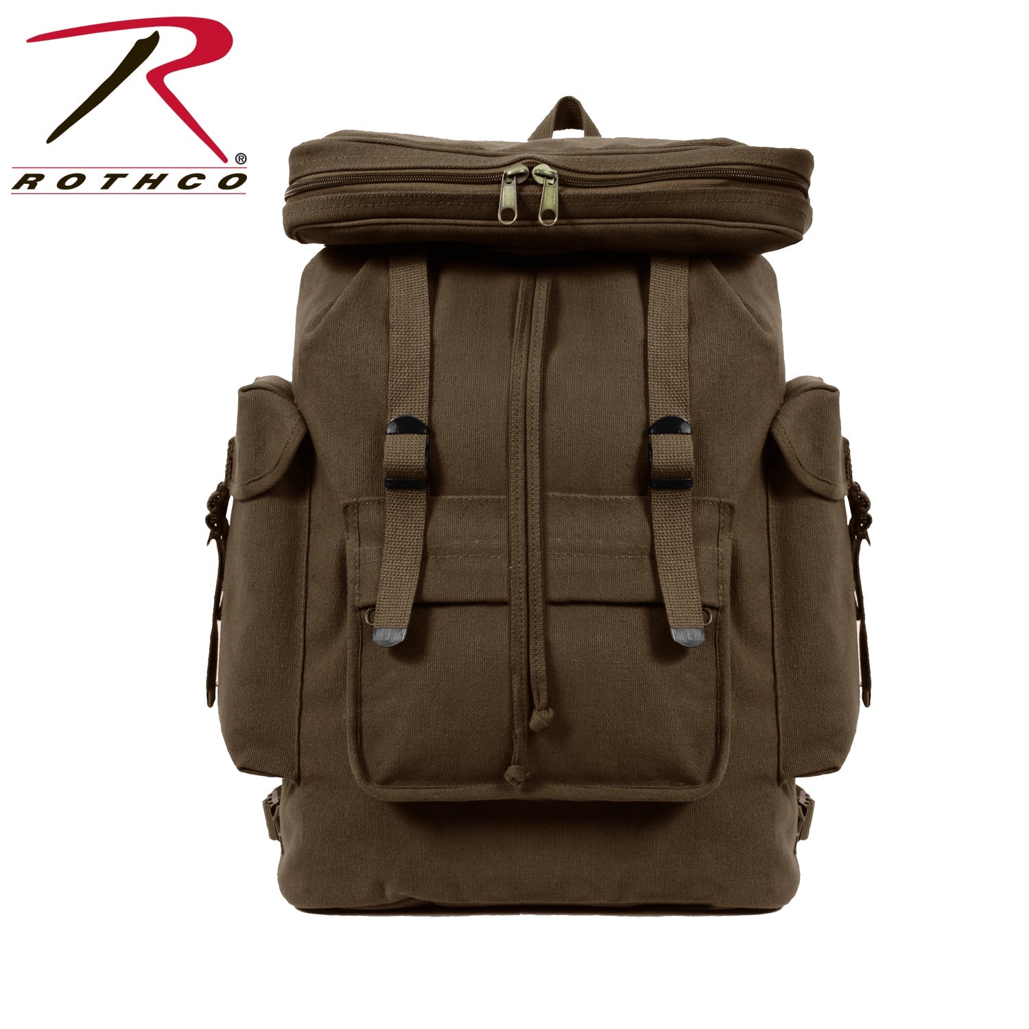 Rothco Canvas European Style Rucksack Earth Brown - Get Tight Gear