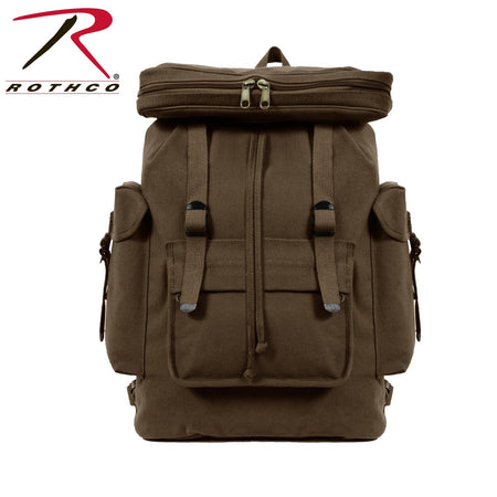 Rothco Canvas European Style Rucksack Earth Brown - Get Tight Gear