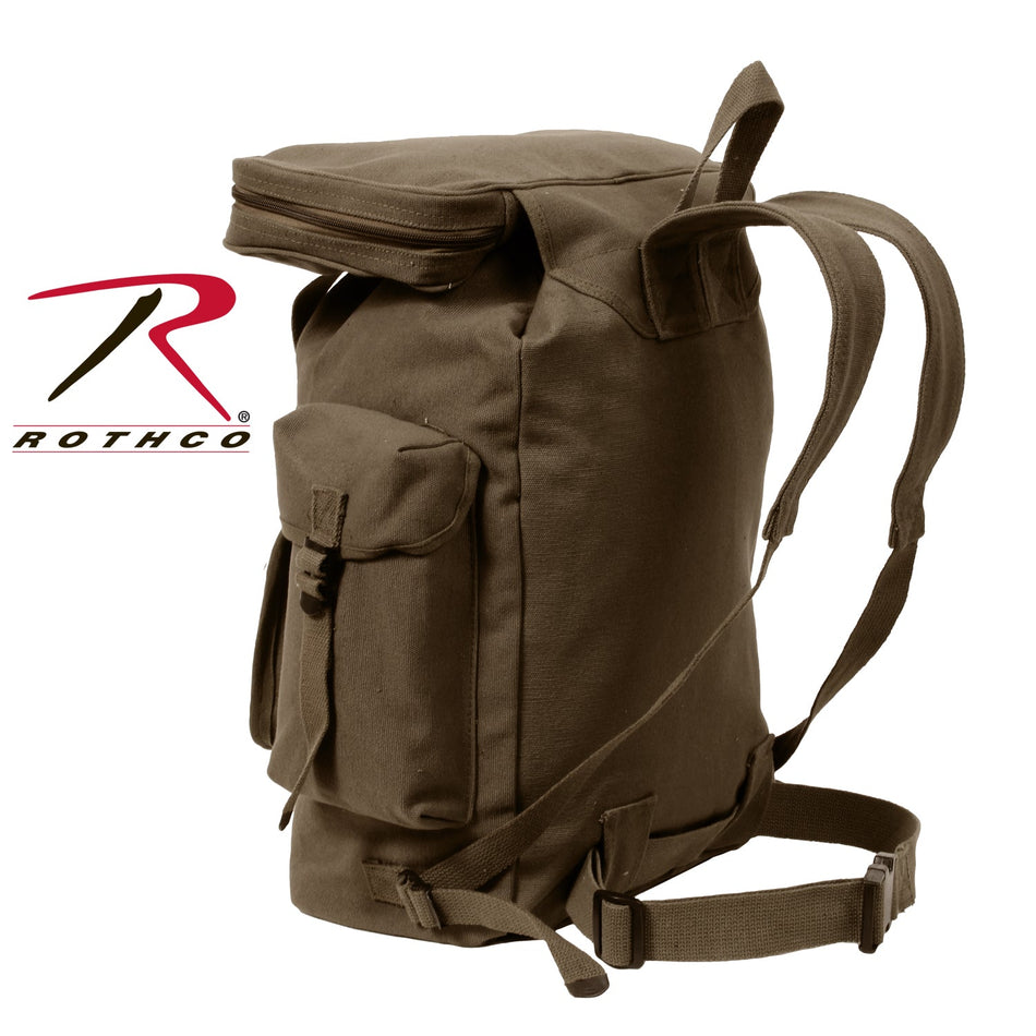 Rothco Canvas European Style Rucksack Earth Brown - Get Tight Gear