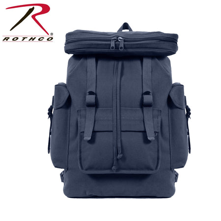 Rothco Canvas European Style Rucksack Navy Blue - Get Tight Gear