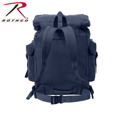 Rothco Canvas European Style Rucksack Navy Blue - Get Tight Gear