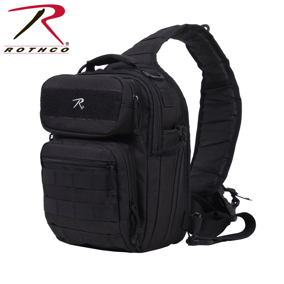 Rothco Compact Tactisling Shoulder Bag Black - Get Tight Gear