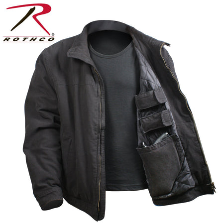 Rothco Concealed Carry 3 Season Jacket Black Size S - Get Tight Gear