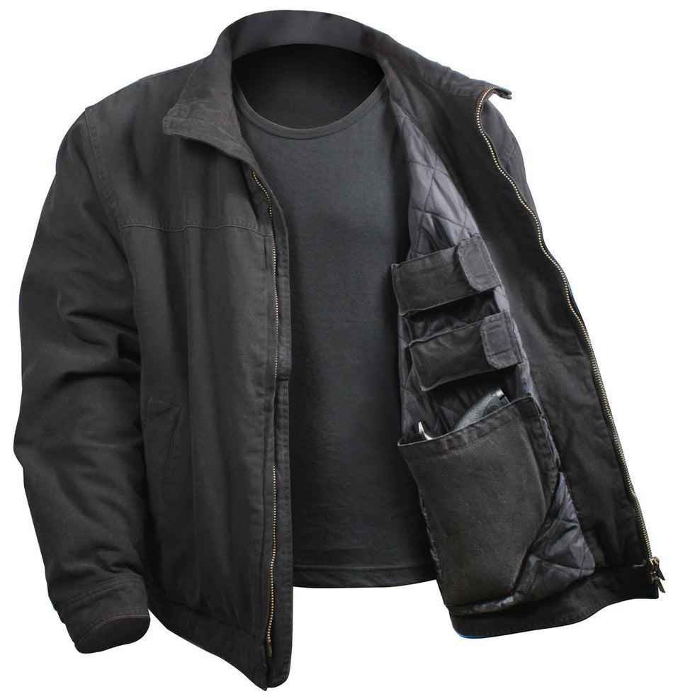 Rothco Concealed Carry 3 Season Jacket Black Size XL - Get Tight Gear