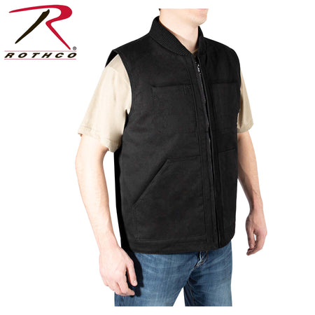 Rothco Concealed Carry Backwoods Canvas Vest Black Size M - Get Tight Gear