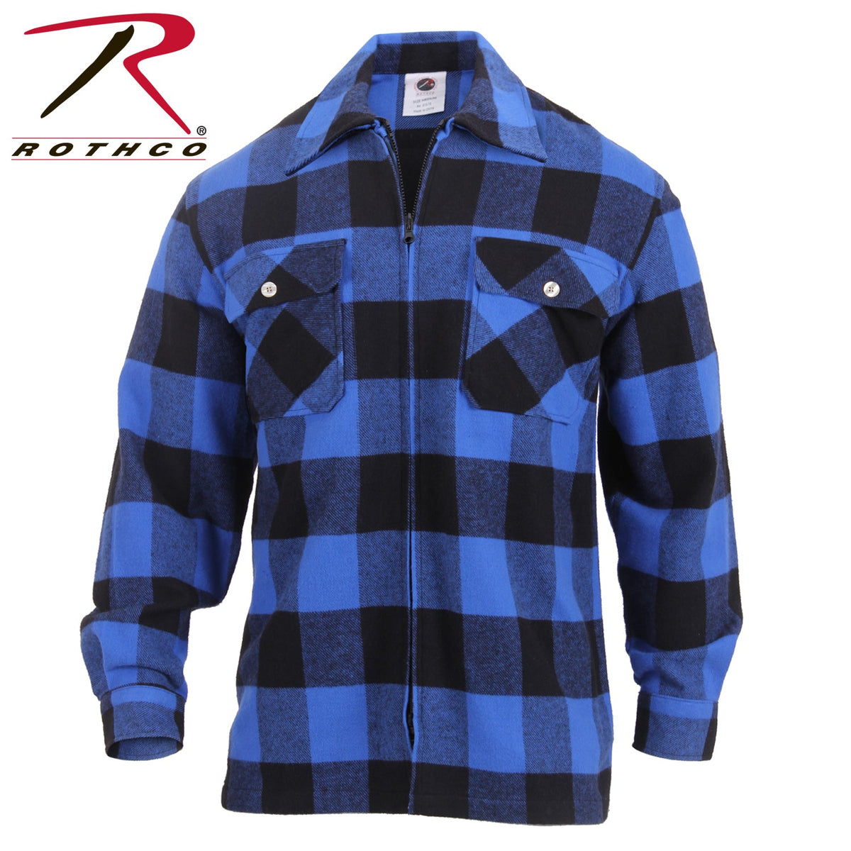 Rothco Concealed Carry Flannel Shirt Blue Plaid Size S - Get Tight Gear