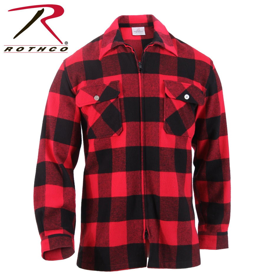Rothco Concealed Carry Flannel Shirt Red Plaid Size L - Get Tight Gear