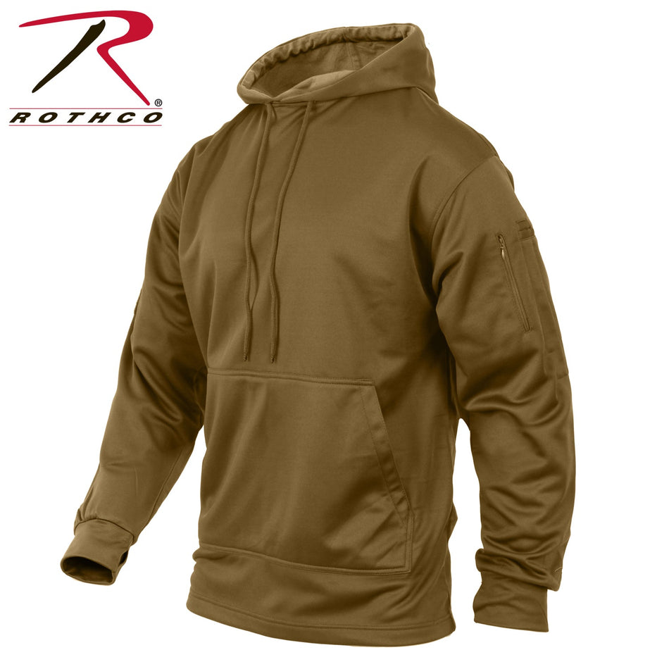 Rothco Concealed Carry Hoodie Coyote Brown Size S - Get Tight Gear
