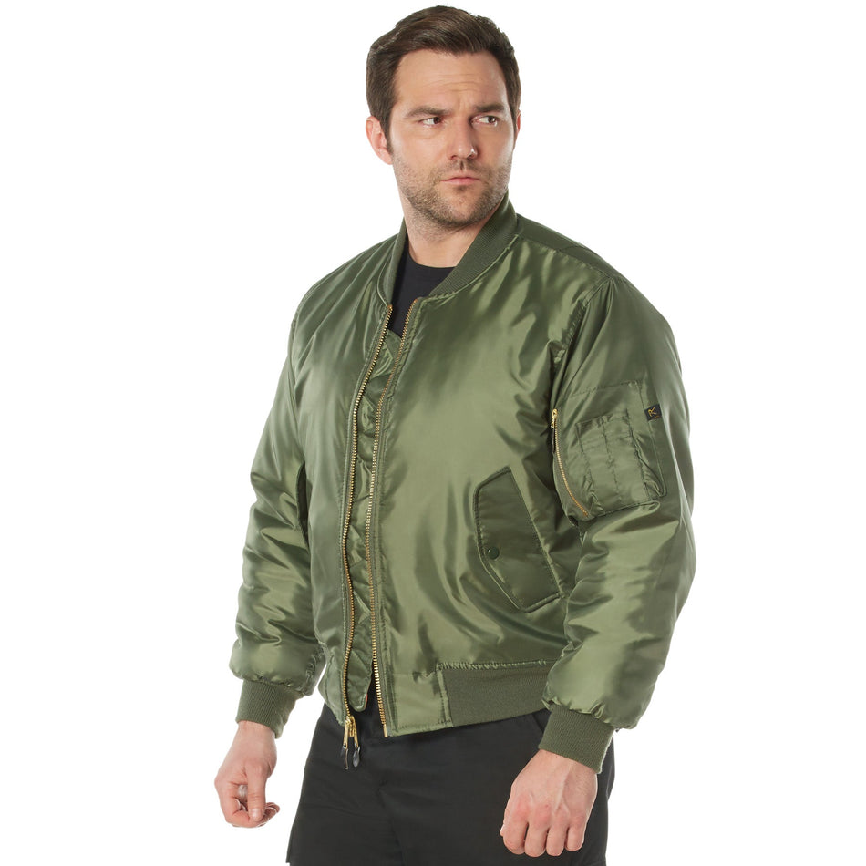 Rothco Concealed Carry MA - 1 Flight Jacket Sage Green Size S - Get Tight Gear