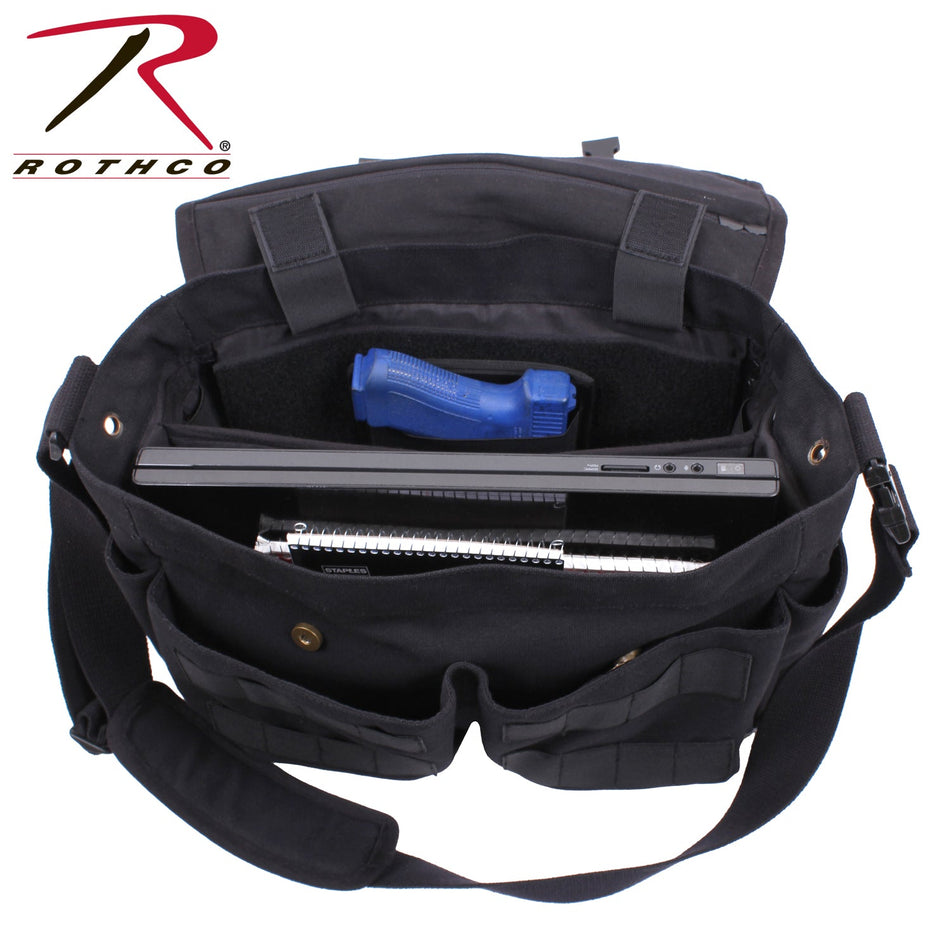Rothco Concealed Carry Messenger Bag Black Size One Size - Get Tight Gear